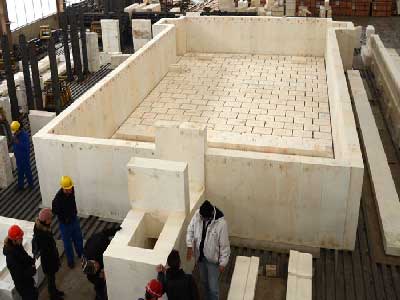 refractory materials applied in the glass kiln